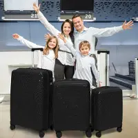 Jet Lag Lot de 3 Valises - - OSLO - Rigides - Extensibles - Noires