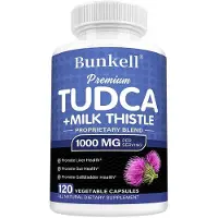 Bunkell TUDCA + Chardon-Marie 1000mg (120 capsules) Complément alimentaire, foie, santé du foie, nettoyage, désintoxication, digestion, système immunitaire