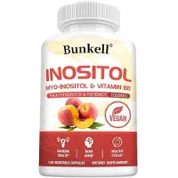 Bunkell Inositol 1000 mg + vitamine B8 (120 gélules) Complément alimentaire, santé féminine, équilibre hormonal, stress, cycle menstruel, fertilité