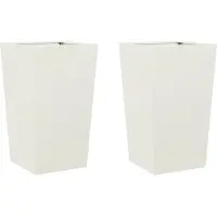 vidaXL Jardinières 2 pcs blanc 45x45x75 cm acier