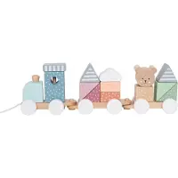 Jabadabado Train With Blocks Teddy Beige Enfants