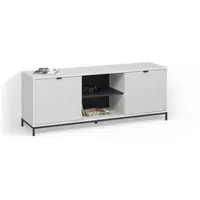 Livinity Lowboard Aterno Blanc 150x60cm avec 2 portes, Model 58864