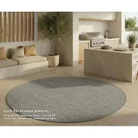 FashionHome GmbH Tapis d'intérieur & d'extérieur - Tapis résistant aux intempéries pour balcon, terrasse, jardin, salon, cuisine - Résistant, Résiste aux rayons UV & à l'eau - Taille 200 x 200 cm, Argenté
