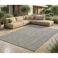FashionHome GmbH Tapis d'intérieur et d'extérieur - Tapis résistant aux intempéries pour balcon, terrasse, jardin, salon, cuisine - Résistant, Résiste aux rayons UV & à l'eau - Taille 80 x 150 cm, Argenté