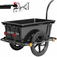 Jurhan Chariot à vélo, TERY. 90l, 61x153x90cm, noir
