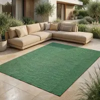 FashionHome GmbH In & Outdoor Tapis - Tapis résistant aux intempéries pour balcon, terrasse, jardin, salon, cuisine - Résistant, Résiste aux rayons UV & à l'eau - Taille 80 x 150 cm, Vert