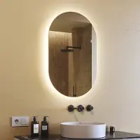 Artforma Miroir de salle de bain 50x80 cm - Vertical avec éclairage LED - Couleur LED Blanc froid 6500K - PPOK229 - Miroir de salle de bain mural éclairé