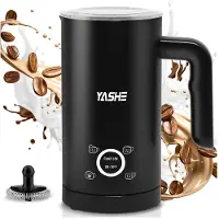YASHE Mousseur à lait 4-en-1 noir, 500 W, 300 ml