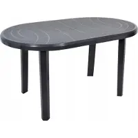 OER Table de jardin en plastique JANTAR graphite 135x80 cm