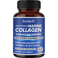 Bunkell Marine Collagen 2400mg (120 capsules) Complément alimentaire, peau, cheveux, ongles, anti-âge
