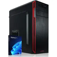 GREED Basic V2 PC - AMD Ryzen 5 4600G - Ordinateur de bureau / Computer avec 4,2 GHz - 8 Go de RAM - SSD de 256 Go - DVD+RW - WLAN + Windows 11 Pro
