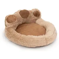 GLOBIZ Lit pour chien en forme de patte Yummie - Taille L (68 x 62 cm) - Light Brown/Brown
