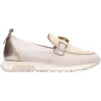 Hispanitas pour femme. HV264857 Baskets Oregon blanc cassé (38), Cuir, Beige, Plat, 1 à 3 cm, Aucun, Casuel