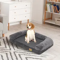 Bingopaw WISFOR Canapé pour chien Lit orthopédique pour chien Canapé pour chien de petite taille, imperméable, lavable, housse amovible M : 80x60x16cm