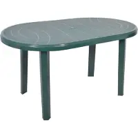 OER Table de jardin en plastique JANTAR vert 135x80 cm