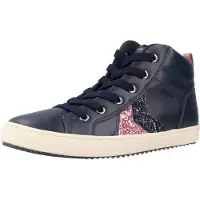 Geox Chaussures pour enfants Kalispera, bottines à lacets pour filles, couleur bleue, modèle décontracté