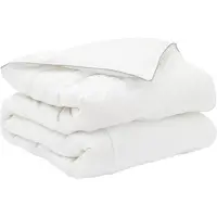 vidaXL Ensemble de literie blanc 135 x 220 cm en coton, bambou et polyester