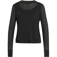 Adidas Soft Lux Sheer Long Sleeve T-shirt Noir XL Femme