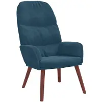 vidaXL Fauteuil relax bleu velours