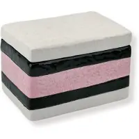 Housevitamin Bocall de rangement - Bonbons à la réglisse - Rose et blanc - 9x6x7 cm