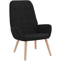 vidaXL Fauteuil relaxant en tissu noir