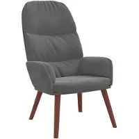 vidaXL Fauteuil relax gris foncé velours