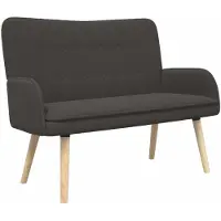 vidaXL Sofa 2 places Gris foncé 115 x 61 x 87 cm Bouclé