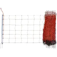 AKO OviNet Premium (orange, 50 m Länge, 90 cm hoch, 14 Pfähle, Doppelspitze)