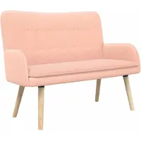 vidaXL Sofa 2 places Rose 115 x 61 x 87 cm Bouclé