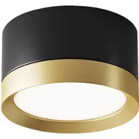 Maytoni Hoop plafonnier, lampe de plafond GX53 5cm noir / or (GX53)