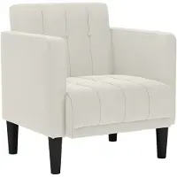 vidaXL Fauteuil avec accoudoirs Crème 53 cm Velours
