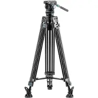 Fotopro Tête fluide à usage intensif Tripode vidéo DV 5A (Métal), Trépied, Noir