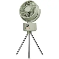 Zelurxx Ventilateur de camping d'extérieur , pliable, batterie rechargeable, 3 vitesses, jet d'air de 10 m, port Type-C, silencieux (35 dB), orientable, ventilateur pour tente/pêche/voyage, vert