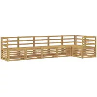 vidaXL Ensemble de canapés d'extérieur , 6 pièces, blanc, 304 x 126,5 x 73 cm