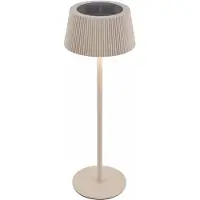 Briloner Lampe de table LED sans fil Ø12 x 34 cm 2 W 150 lm 3000 K-6500 K blanc chaud à blanc lumière du jour solaire beige - Lampe de chevet pour balcon terrasse salon