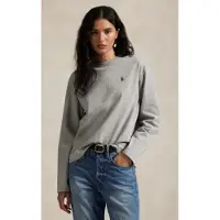 Ralph Lauren pour femme. 211967105003 T-shirt en jersey de coton gris (S), Casuel, Manche longue