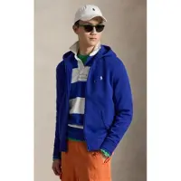 Ralph Lauren pour homme. 710881517512 Sweat en maille double et fermeture éclair bleu (M), Casuel, Coton