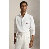 Ralph Lauren pour homme. 710B19226002 Polo en piqué brodé Classic Fit blanc (XL), Casuel, Coton, Manche longue