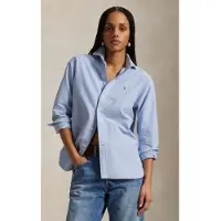 Ralph Lauren pour femme. 211956604002 La chemise oxford emblématique Relaxed Fit bleue (S), Casuel, Coton, Manche longue