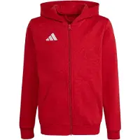 Adidas Entrada 26 Full Zip Sweatshirt Rouge 11-12 Years Enfants
