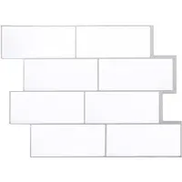 vidaXL Carreau de métro 20 pcs Blanc gris 29 x 21 cm