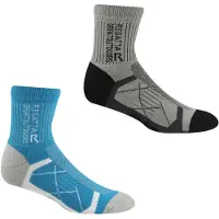 Regatta Outdoor Active Socks 2 Pairs Bleu,Gris EU 36-38 Femme