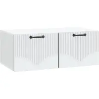 Syfax Meuble TV mural Blanc 78,5 x 41 x 30 cm Bois d'ingénierie
