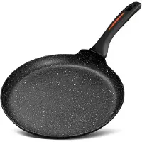 Royalty Line RL-FQN24 : Poêle à crêpes en aluminium forgé avec revêtement en marbre