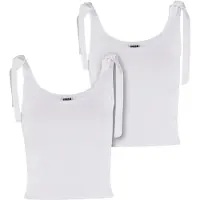 Urban Classics Top de - Haut Jersey Basique (Lot de 2) - XS - XL - pour Femme - blanc - Taille S