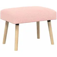 vidaXL banc Uni Rose 60 x 40 x 45 cm Bouclé