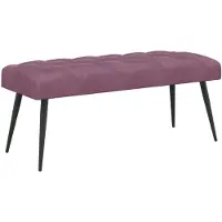 vidaXL Banc avec capitonnage bouton Pourpre 110 x 40 x 46 cm Velours