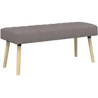 vidaXL Banc capitonné canal Taupe 110 x 40 x 46 cm Tissu