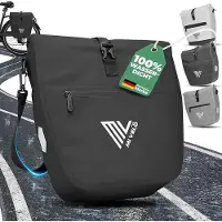 MIVELO Pannier - Imperméable & Incl. Compartiment pour ordinateur portable & Bandoulière - 20 litres - Noir