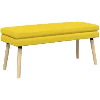 vidaXL Banc à double couche Jaune clair 110 x 40 x 47 cm Tissu